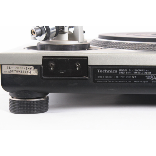 Technics SL-1200 MK2 Turntable label