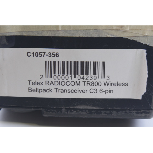 Telex RADIOCOM TR800 Wireless Beltpack Transceiver C3 6-Pin label1