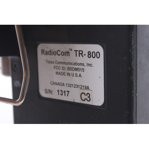 Telex RADIOCOM TR800 Wireless Beltpack Transceiver C3 6-Pin label2