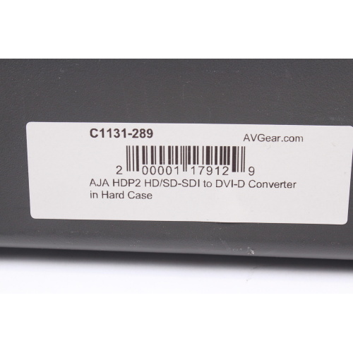AJA HDP2 HD/SD-SDI to DVI-D Converter in Hard Case label2
