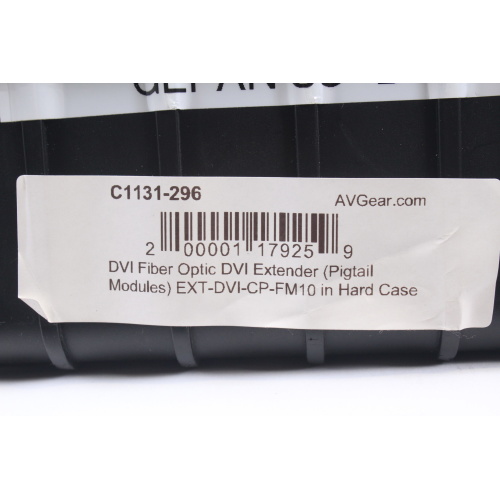 DVI Fiber Optic DVI Extender (Pigtail Modules) EXT-DVI-CP-FM10 in Hard Case label