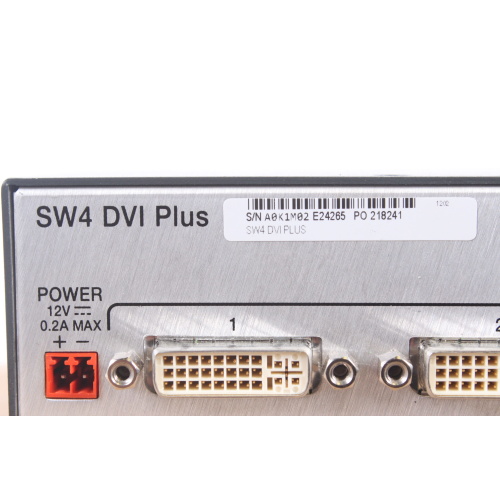 Extron SW4 DVI Plus Series - 4 Way Switcher label2