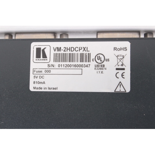 DigiTools VM-2HDCPXL 1:2 DVI Distributor label1