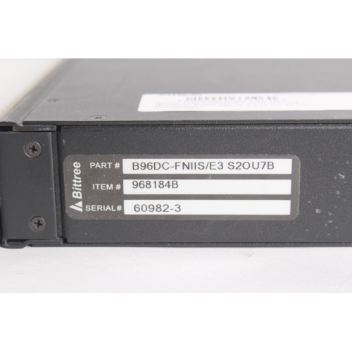 Bittree B96DC-FNIIS/E3 2x48 1RU TT (Bantam) Patch bay w/ E3 (3 Pin ELCO Connectors) label