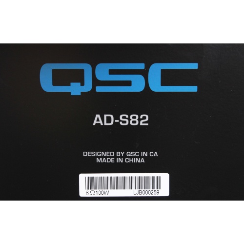QSC AD-S82 Surface Mount Speaker (Slight Mid/Low Distortion) label