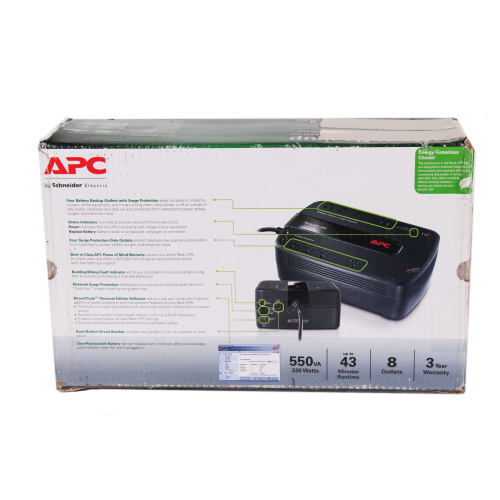 APC BE550G Battery Backup Surge Protector box2