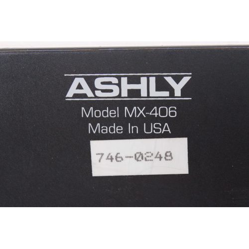 Ashly MX-406 Stereo Six Channel Mic/Line Mixer (Cosmetic Issue) label