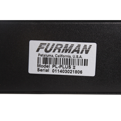 Furman PL-Plus Series II Power Conditioner w/ Voltmeter (FOR PARTS) label