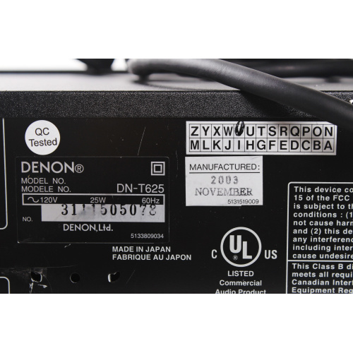 Denon DN-T625 Professional CD & Cassette Player/Recorder (Tape Deck Error) label