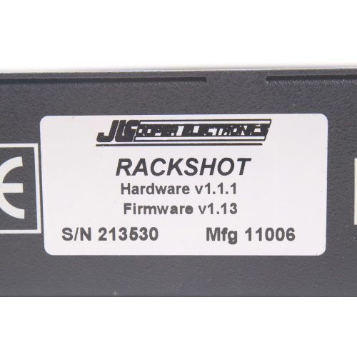 JLCooper Electronics Rackshot Hardware v1.1.1 label