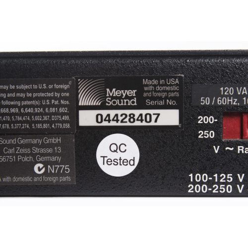 Meyer Sound MM-4 Controller label