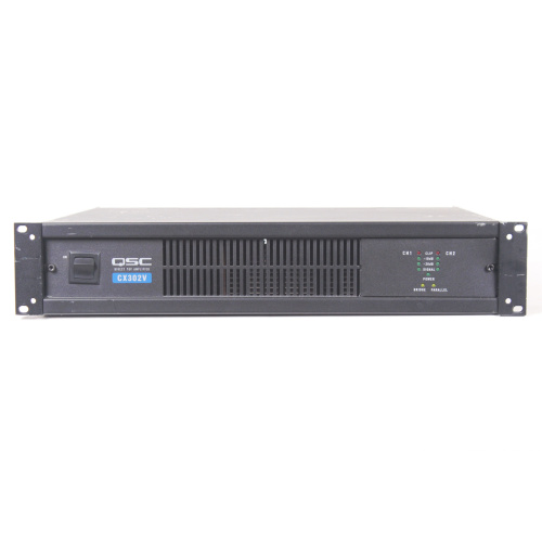 QSC CX302V 2-Channel 300W Direct Output Power Amplifier front2
