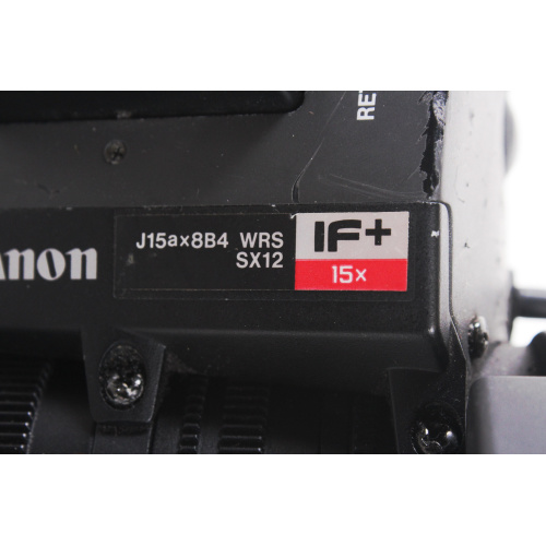 Canon J15ax8B4 WRS SX12 IF+ ENG Lens 2/3" w/2x Extender 16:9/4:3 Broadcast TV Zoom Lens (Broken Lever for Zoom Extender) label