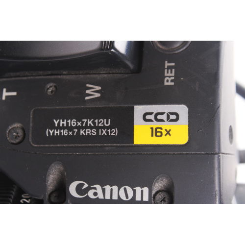 Canon YH16x7K12U (YH16x7 KRS IX12) CCD 16x Broadcast TV Zoom Lens label
