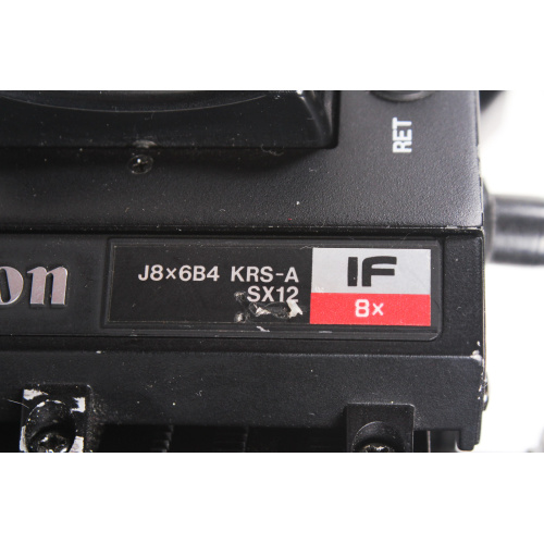 Canon J8x6B4 KRS-A SX12 Wide Angle Broadcast Lens label