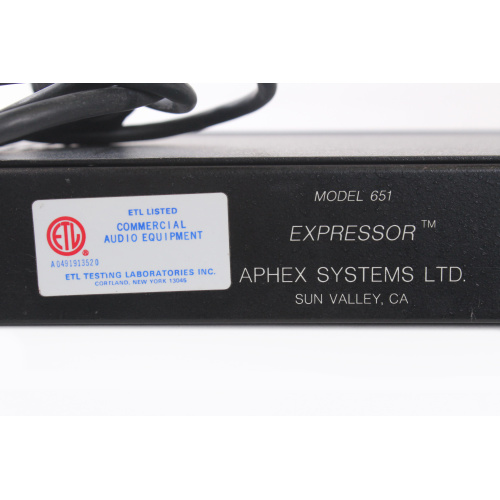 Aphex 651 Expressor/Compressor (Compressor Does Not Engage) label