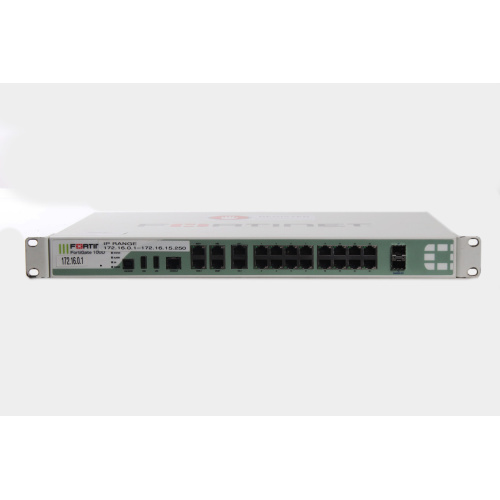 FORTINET FG-100D Security Firewall Appliance VPN 16 Port Gigabit Ethernet 2x SFP 2x WAN 2x HA front2