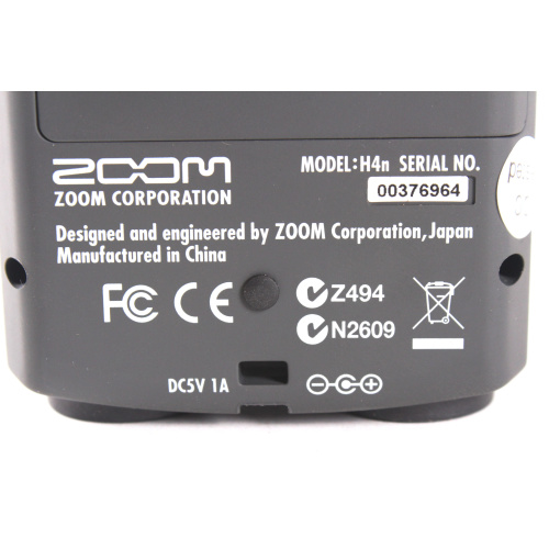 Zoom H4N Handy Recorder in Clear Carrying Case label