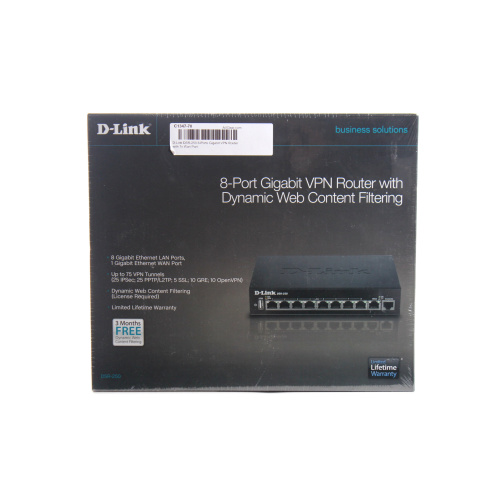 D-Link DSR-250 8-Ports Gigabit VPN Router with 1x Wan Port (Mint in Original Box) front1