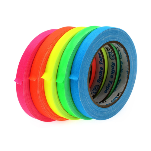 Pro Tapes Pro Spike Stack 1" x 20yds - Fluorescent (Yellow, Blue, Orange, Green, Pink) Main