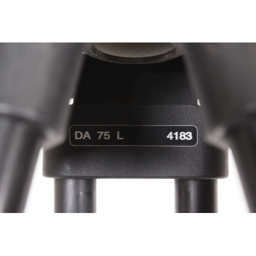 Sachtler 4183 DA 75 Tripod 75 mm Bowl w/ Spreader and Feet label