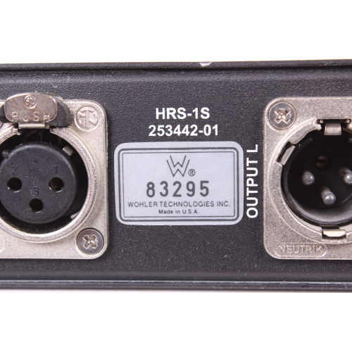 Wohler Technologies HRS-1S Half-Rack Analog 2-Channel Audio Monitor Self-Powered Speaker (Broken Channel Switch) label