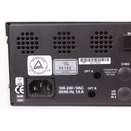 Wohler Technologies AMP2-S8 Series+ Digital Audio Monitor Panel (Power Failure) label