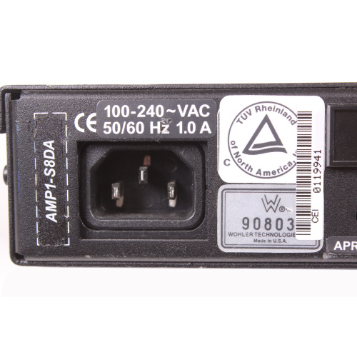 Wohler Technologies AMP1-S8 1U Audio Monitor (Cosmetic Damage) label