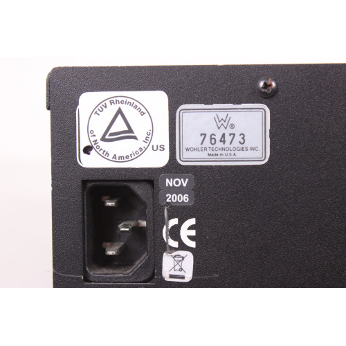 Wohler Technologies AMP2-V2DA Analog/Digital Audio Monitor Panel label