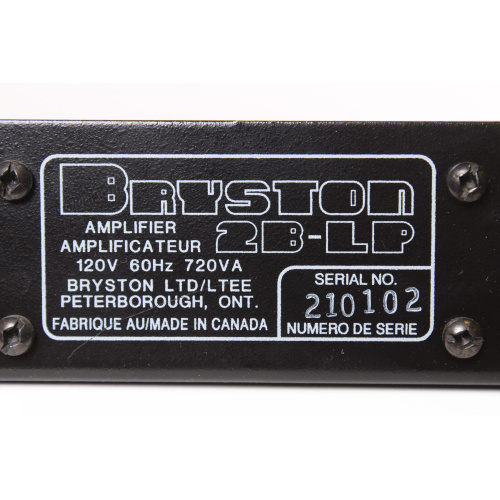 Bryston 2B-LP Amplifier label