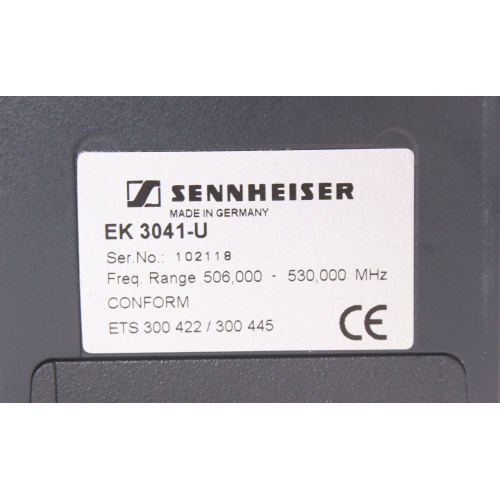 Sennheiser EK 3041-U Diversity Receiver (506-530 MHz) label