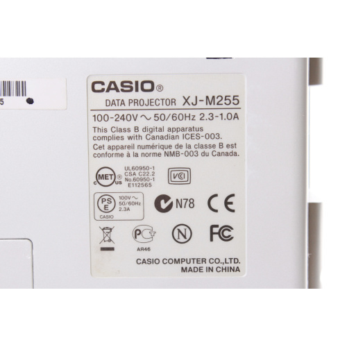 Casio Data Projector XJ-M255 label