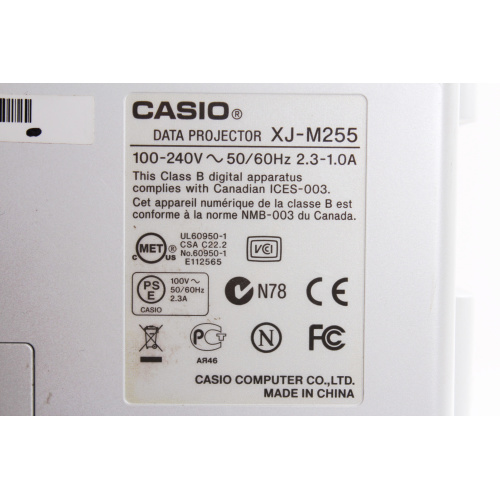 Casio Data Projector XJ-M255 (Bad HDMI Port) label