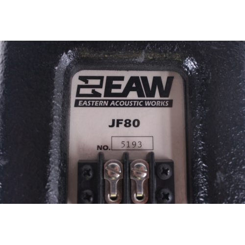 EAW JF80 Two-Way Passive Speaker w/ Bracket For Mounting Pole label