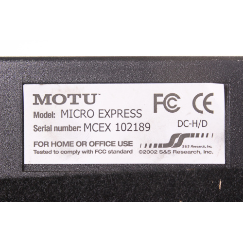 MOTU Micro Express 4-In/6-Out USB/Serial MIDI Interface with SMPTE label