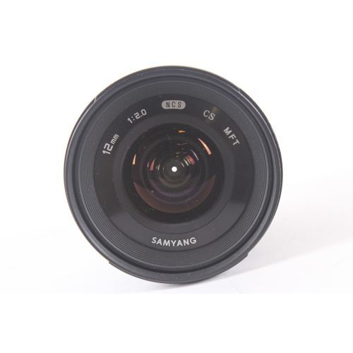 Rokinon RK12M-M 12mm f/2.0 NCS CS Lens Manual Focus Lens Canon M Mirrorless Camera Mount (No Covers) front