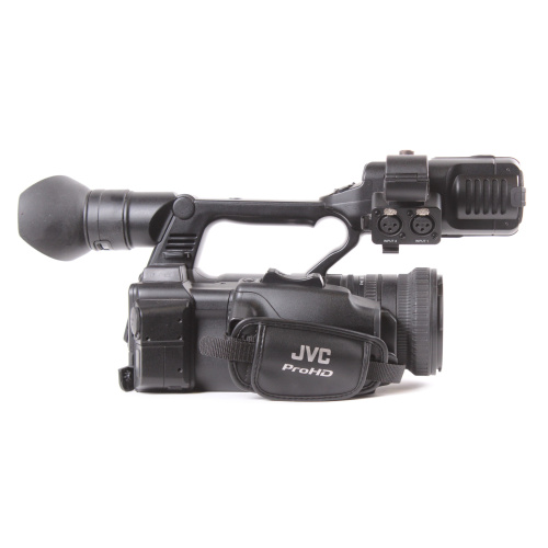 JVC GY-HM600U HD Memory Card Camera and Fujinon 23x Optical Zoom Lens w/ PSU & Battery & External Shotgun Mic w/ Windscreen side2