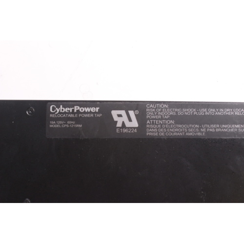 CyberPower CPS-1215RM Basic PDU 15A 1U Rackmount label