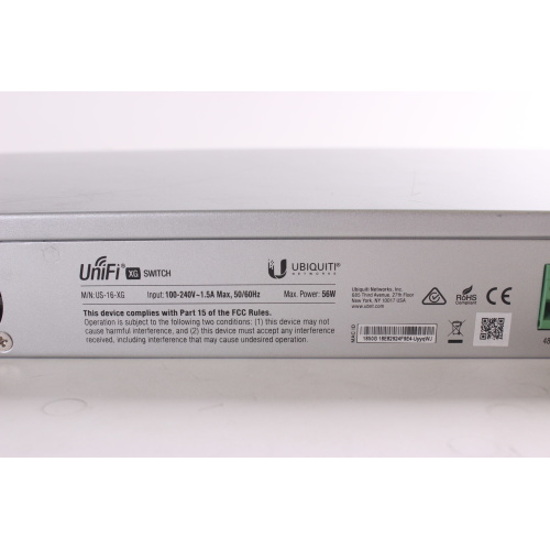 Ubiquiti Networks Unifi Switch XG 16 Layer 2 Aggregation Switch label