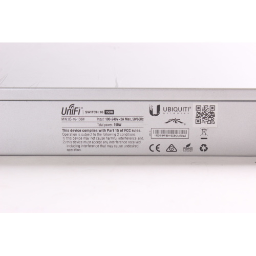 Ubiquiti Networks Unifi US-16-150W Switch 16 PoE (150W) label