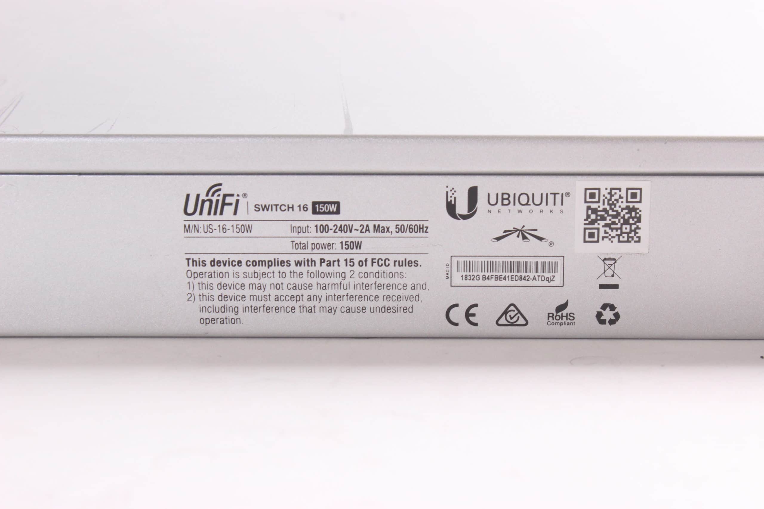 Ubiquiti US-16-150W Networks Networks UniFi Switch, 16 Port,White