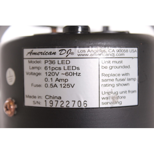 American DJ P36 RGB LED label