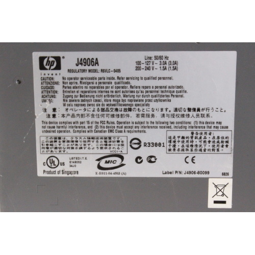 HP ProCurve Switch 3400cl J4906A 48-Port Gigabit Switch label
