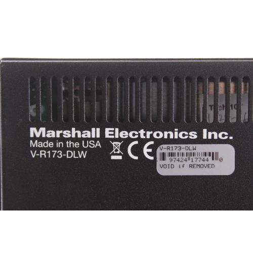 Marshal VR173-DLW Desktop/Rack Mount Monitor (Small Scratches) label