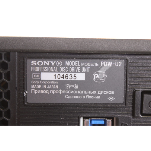 Sony PDW-U2 XDCAM Compact Disc Drive Recorder label