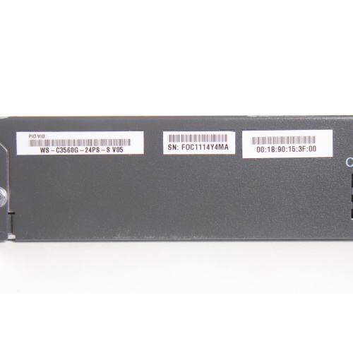 Cisco Catalyst WS-C3560G-24PS-S 24 Port Switch (No Rack Ears) label