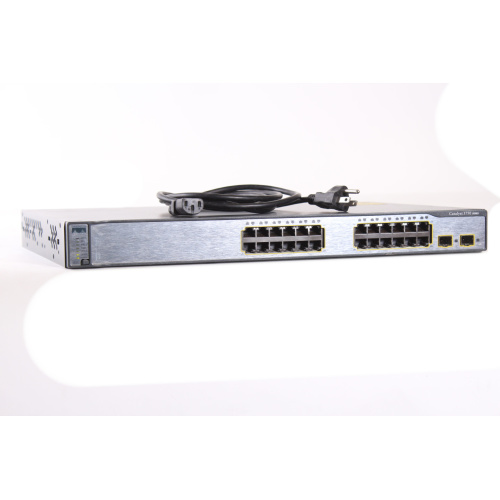Cisco Catalyst WS-C3750-24TS-E 24-Port Ethernet Switch w/ (2) SFP Slots main