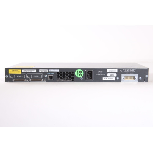 Cisco Catalyst WS-C3750-24TS-E 24-Port Ethernet Switch w/ (2) SFP Slots back