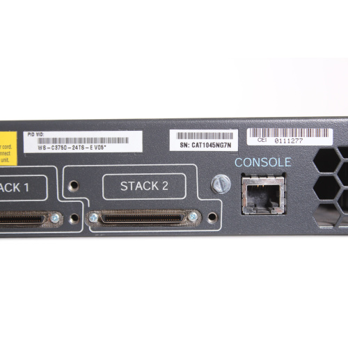 Cisco Catalyst WS-C3750-24TS-E 24-Port Ethernet Switch w/ (2) SFP Slots label