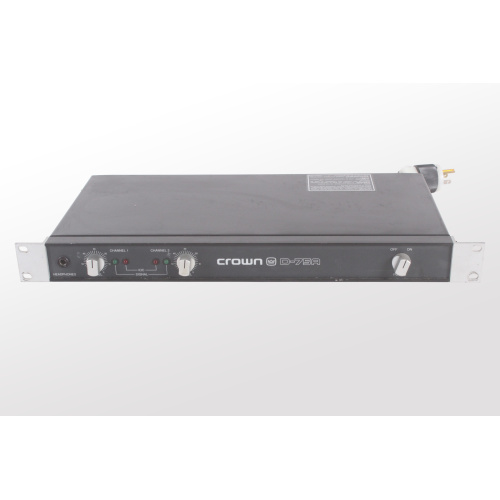 Crown D-75A Two-Channel Power Amplifier (Short Power Cable) front